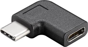 PremiumCord Adaptér USB 3.1 konektor C/male - C/female zahnutý 90°