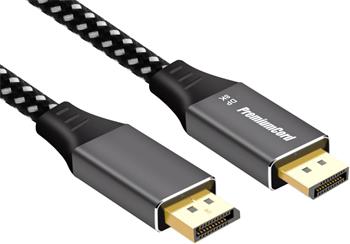 PremiumCord DisplayPort 1.4 přípojný kabel, kovové a zlacené konektory, 1,5m