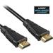 PremiumCord HDMI High Speed + Ethernet kabel, zlacené konektory, 1m