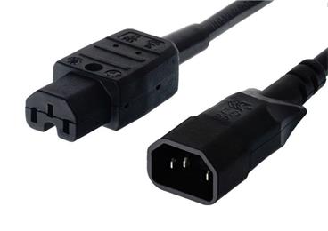 PREMIUMCORD Kabel napájecí 230V prodlužovací 2m (konektory IEC320 C14 - C15)