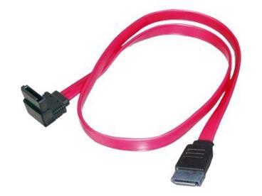 PremiumCord Kabel SATA datový, 0.5m, 1x90° + 1x rovný konektor