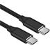 PremiumCord Kabel USB-C M/M, 240W 480Mbps černý bavlněný oplet, 0,5m