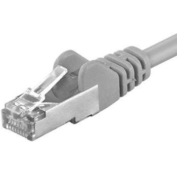 Premiumcord Patch kabel CAT 6a S-FTP,RJ45-RJ45,LSOH, AWG 26/7 0,25m šedá