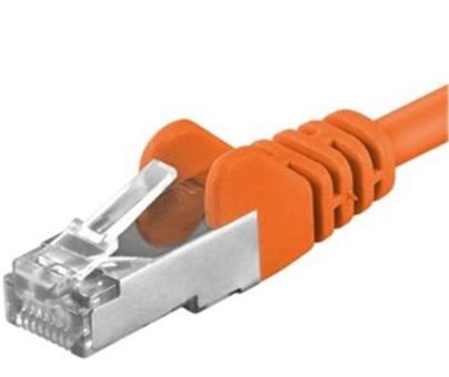 Premiumcord Patch kabel CAT6a S-FTP, RJ45-RJ45, AWG 26/7 0,25m oranžová
