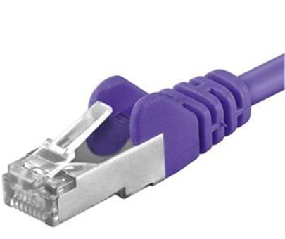 Premiumcord Patch kabel CAT6a S-FTP, RJ45-RJ45, AWG 26/7 1,5m, fialová