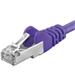 Premiumcord Patch kabel CAT6a S-FTP, RJ45-RJ45, AWG 26/7 10m, fialová
