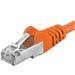 Premiumcord Patch kabel CAT6a S-FTP, RJ45-RJ45, AWG 26/7 10m, oranžová