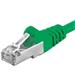 Premiumcord Patch kabel CAT6a S-FTP, RJ45-RJ45, AWG 26/7 10m, zelená