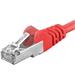 Premiumcord Patch kabel CAT6a S-FTP, RJ45-RJ45, AWG 26/7 2m, červená