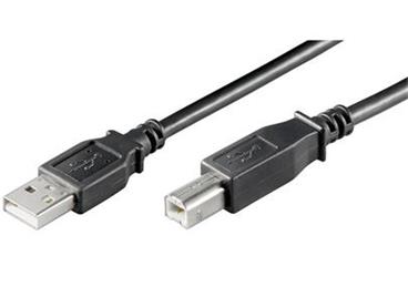 PremiumCord USB 2.0 kabel, A-B 3m barva černá