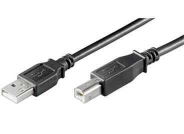 PremiumCord USB 2.0 kabel A-B 5m, barva černá