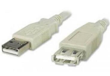 PremiumCord USB 2.0 kabel prodlužovací, A-A, 0,5m, šedá