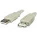 PremiumCord USB 2.0 kabel prodlužovací, A-A, 0,5m, šedá