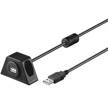PremiumCord USB 2.0 prodlužovací kabel 5m MF s konektorem na přišroubování