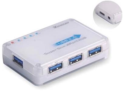 PremiumCord USB 3.0 Superspeed HUB 4-portový s napájením - miniaturní
