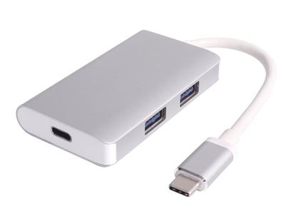 PremiumCord USB-C hub 2xUSB 3.0+PD charge