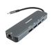 PremiumCord USB-C na HDMI + 2x USB3.2 + PD 100W+ RJ45 10/100/1000Mbps adaptér
