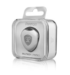PRESTIGIO MultiKey, notifikátor, ochrana proti ztrátě, baterka, dálková spoušť na fotoaparát, BT 4.0, bílý