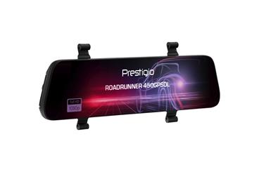 PRESTIGIO Roadrunner 450GPSDL - kamera FullHD a zpětná projekce do zrcátka 9.66" IPS (1280x320) 2.5D, dotykový