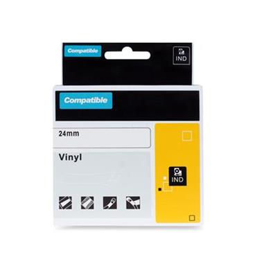 PRINTLINE kompatibilní páska s DYMO 1805423, 24mm, 5.5m, bílý tisk/modrý podklad, RHINO, vinylová