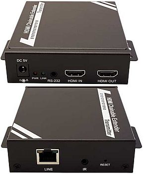 Prodlužovací adaptér HDMI přes TP (RJ45) kat. 5/6, 100m , kaskádovatelný