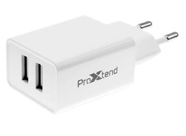 ProXtend nabíječka nástěnná USB-A - dual port (2x USB-A), 12W