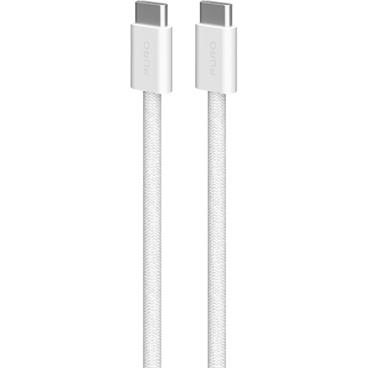 PURO Fabrik 2.0 USB-C/USB-C kabel (60W) 1,5 m, bílá