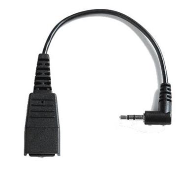 QD Cord to 2,5mm pin plug, angulate, 15cm