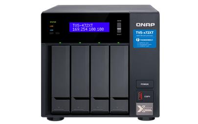 QNAP 4-Bay NAS, Intel® Intel® Pentium 2-core 3.1 GHz Processor, 4GB DDR4 RAM (max 32GB RAM), 4x 2.5"/3.5" SATA HDD/SSD + 2x M.2 P