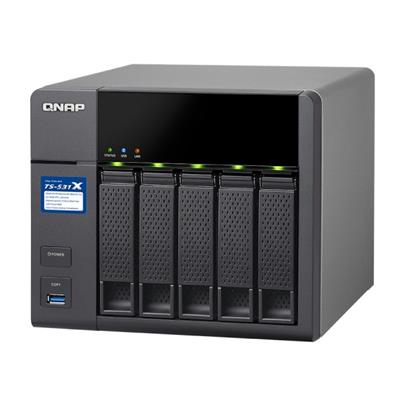 QNAP TS-531X-2G Turbo NAS server, 1,4 GHz QC/2GB/5x HDD/2xGL/2x10GL/USB 3.0/R 0,1,5,6/iSCSI