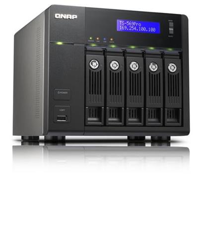 QNAP TS-569 Pro TurboNAS server s iSCSI a RAID, 1GB DDR+ 512MB FLASH, pro 5x3,5/2.5" SATA HDD (2xUSB3 + 5xUSB2 + 2xeSATA + 2xGLAN