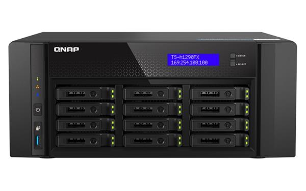 QNAP TS-h1290FX-7302P-128G (AMD EPYC, 128GB ECC RAM, 12x 2,5" U.2, 2x M.2 NVMe, 2x 2,5GbE, 2x 25GbE)