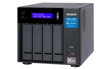 QNAP TVS-472XT-i5-4G 4-bay, Intel Core i5 6C, 4GB DDR4, M.2 PCIe x2, 10GBASE-T x1, 1 GbE x2, PCIe slot x2, HDMI, Thunder
