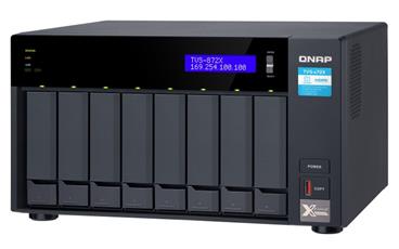 QNAP TVS-872X-i5-8G 8-bay, Intel Core i5 6C, 8GB DDR4, M.2 PCIe x2, 10GBASE-T x1, 1 GbE x2, PCIe slot x2, HDMI, 250W PSU