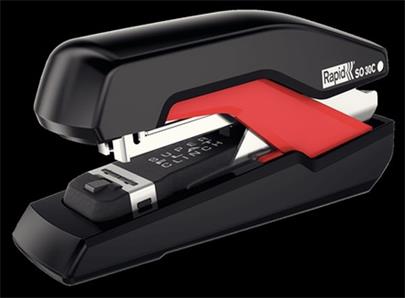 Rapid kompaktní sešívačka Supreme Omnipress SO30c, 30 listů, černá/červená