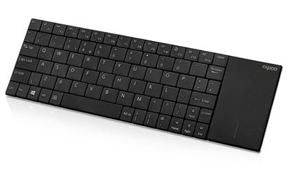 RAPOO bezdrátová klávesnice E2710/ 2,4GHz/ Touchpad/ nízký zdvih/ USB/ černá/ CZ+SK layout