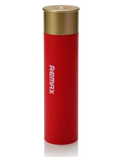 REMAX power banka 2500mAh / RPL-18 / design nábojnice / výstup 1x USB 2.0 typ A samice / červená