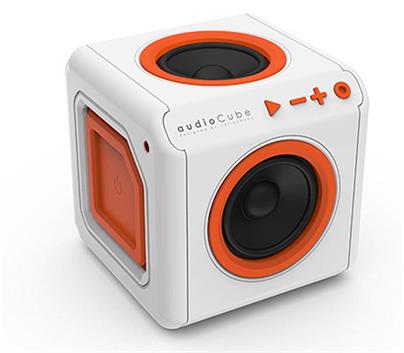 Repro přenosné PowerCube AUDIOCUBE, White - Orange