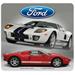 ROADMICE Mouse Pad - Ford GT (Red/White)