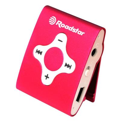 Roadstar MP3 přehrávač MP-425/ 4GB/ hliníkové pouzdro/ vestavěná LI-ion baterie/ růžový
