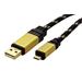Roline Gold USB 2.0 kabel, USB A(M) - microUSB B(M), 0,8m
