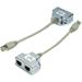 Rozbočka 1xRJ45 Cat5e na 1xRJ11+RJ45