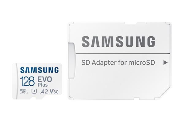 Samsung EVO Plus/micro SDXC/128GB/160MBps/UHS-I U1 / Class 10/+ Adaptér