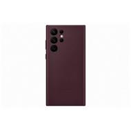 Samsung Kožený zadní kryt pro Samsung Galaxy S22 Ultra Burgundy