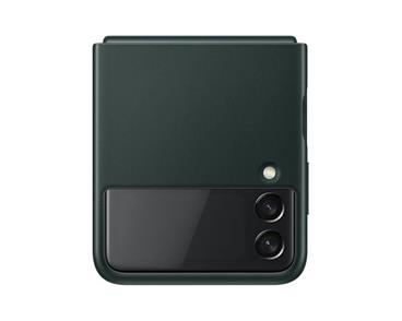 Samsung Kožený zadní kryt Z Flip3 Green