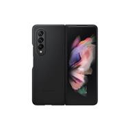 Samsung Kožený zadní kryt Z Fold3 Black