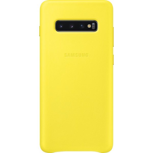 Samsung Leather Cover S10+ Yellow