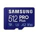 Samsung/micro SDXC/512GB/180MBps/Class 10/+ Adaptér/Modrá
