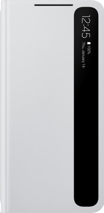 Samsung pouzdro Clear View EF-ZG991CJE pro Galaxy S21, světle šedá