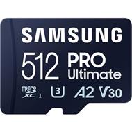 Samsung PRO Ultimate/micro SDXC/512GB/200MBps/UHS-I U3 / Class 10/+ Adaptér/Modrá